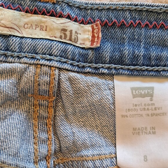 Levi's 515 Cuffed Denim Capris Size 8 - Picture 7 of 7